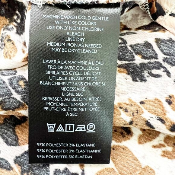 By Anthropologie Midi Slip Dress Womens Size Large Snake Print Satin Side Slits - Picture 10 of 16